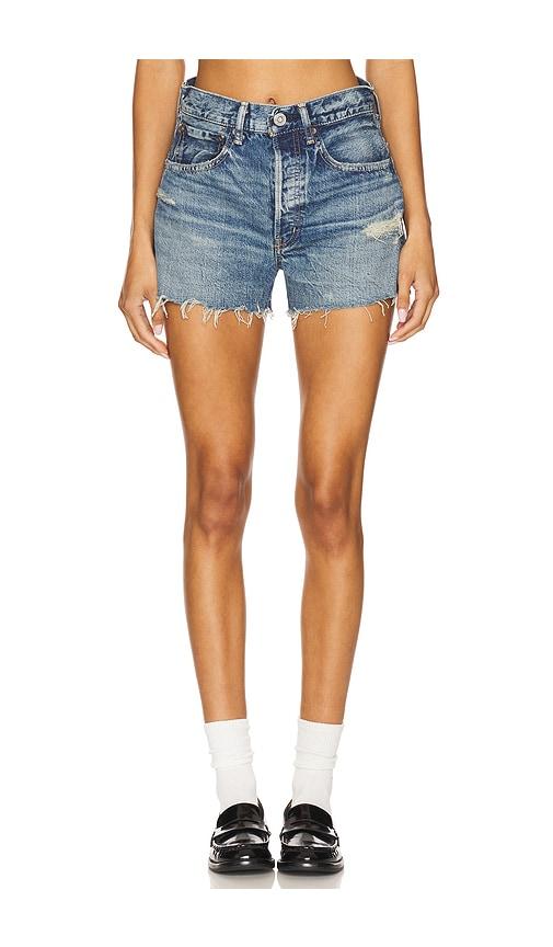 moussy vintage manhasset shorts in blue.