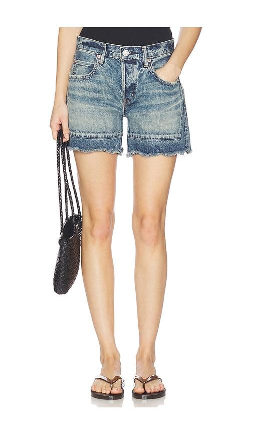 moussy vintage remo remake shorts in blue.
