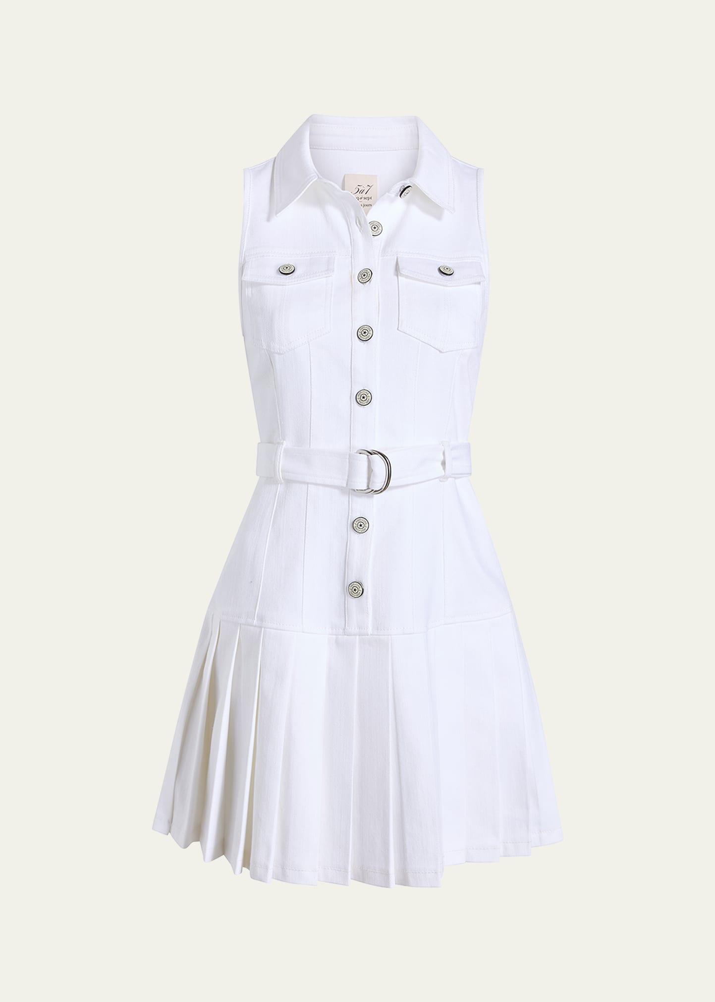 moxie sleeveless belted mini dress