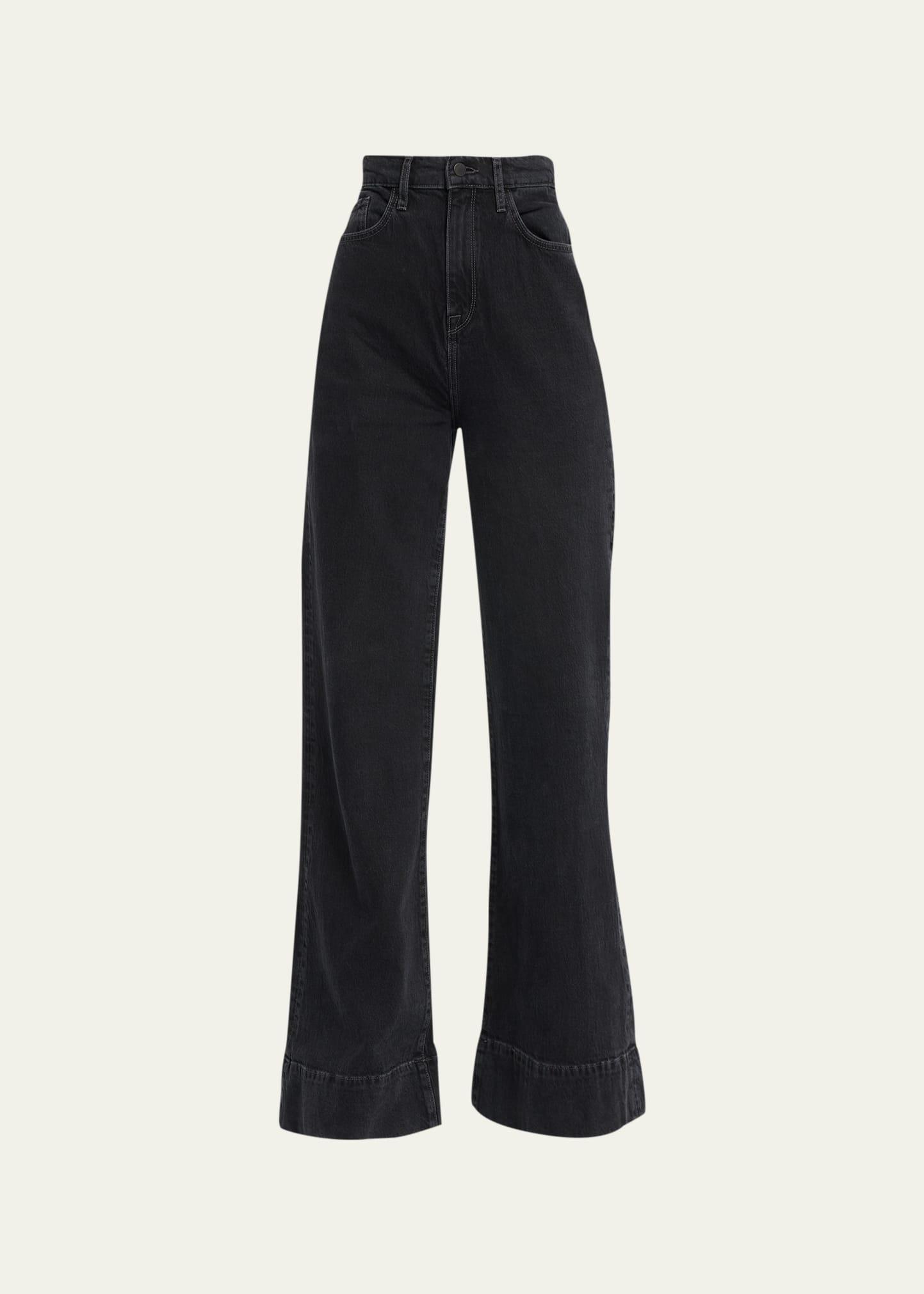ms. onassis high rise wide-leg jeans