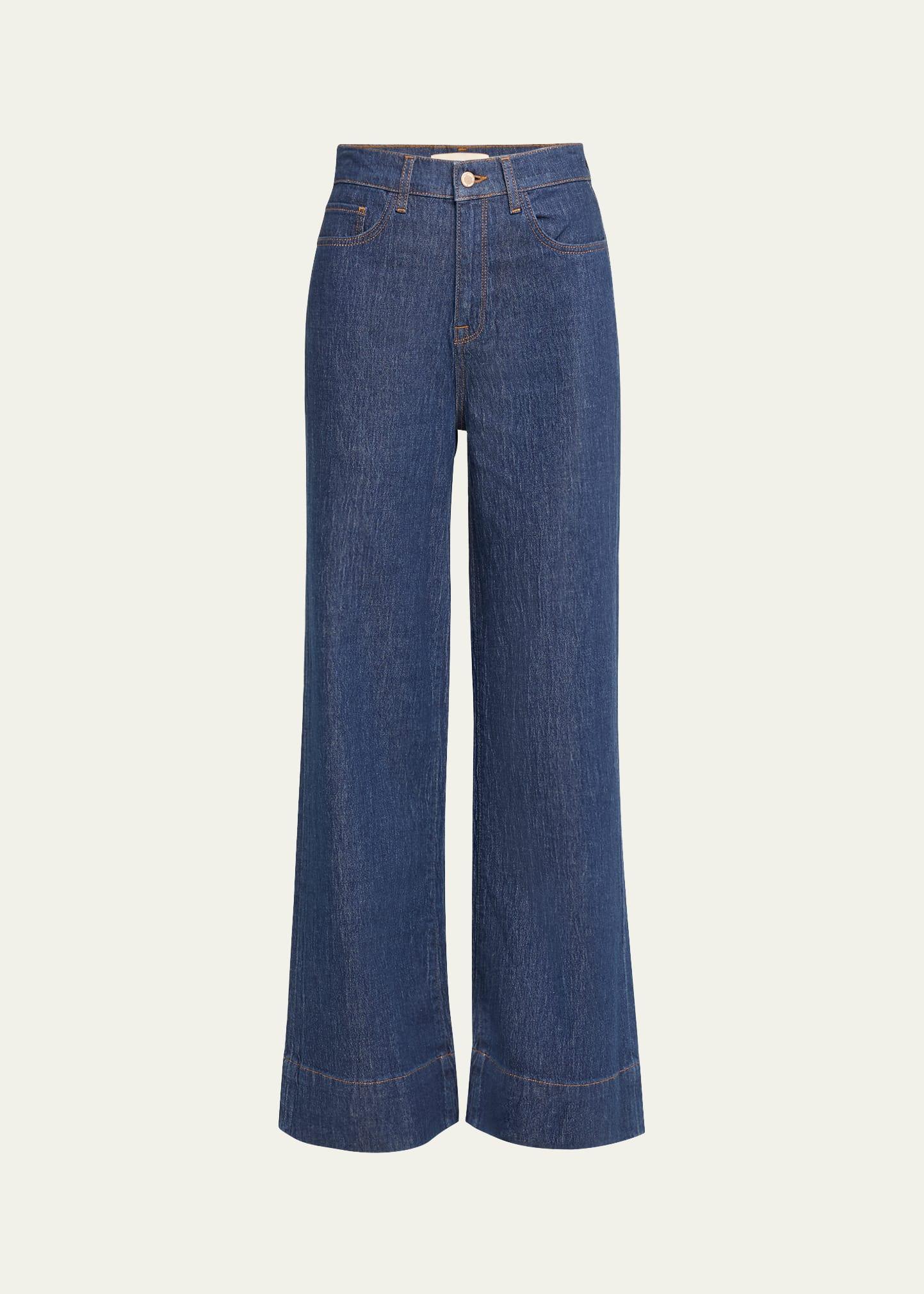 ms. onassis v-high rise wide-leg jeans