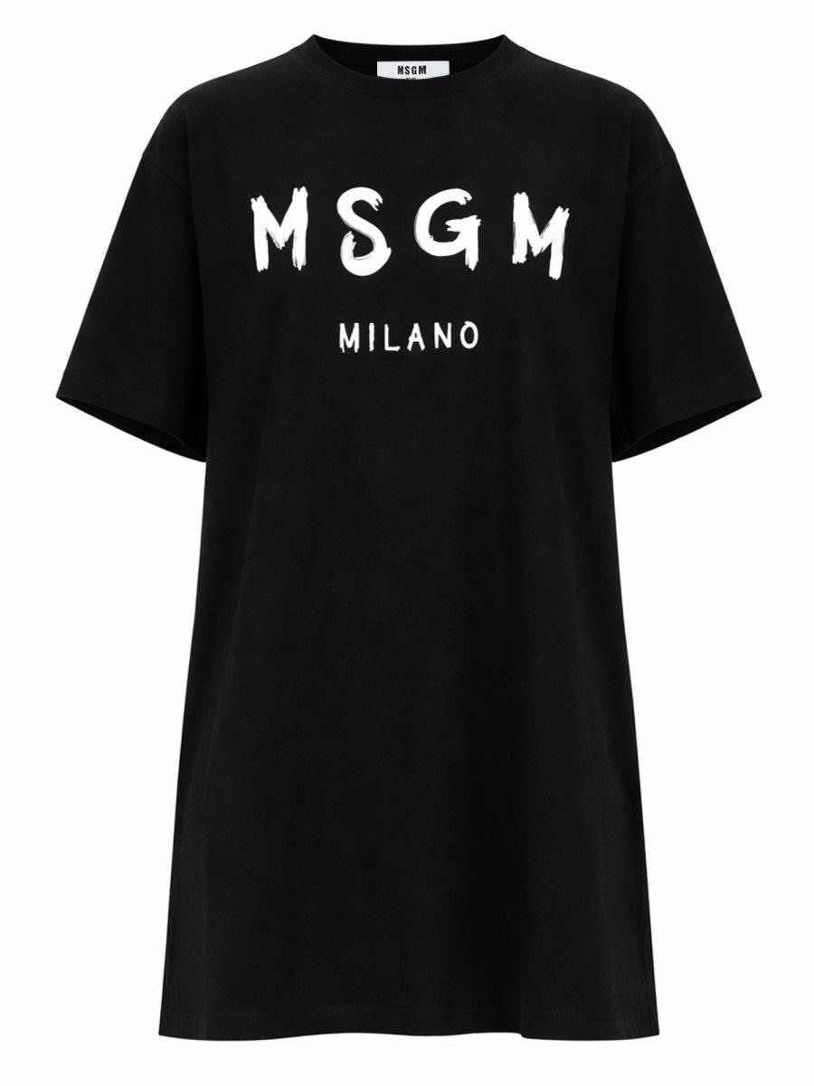 msgm abito con logo pennellato