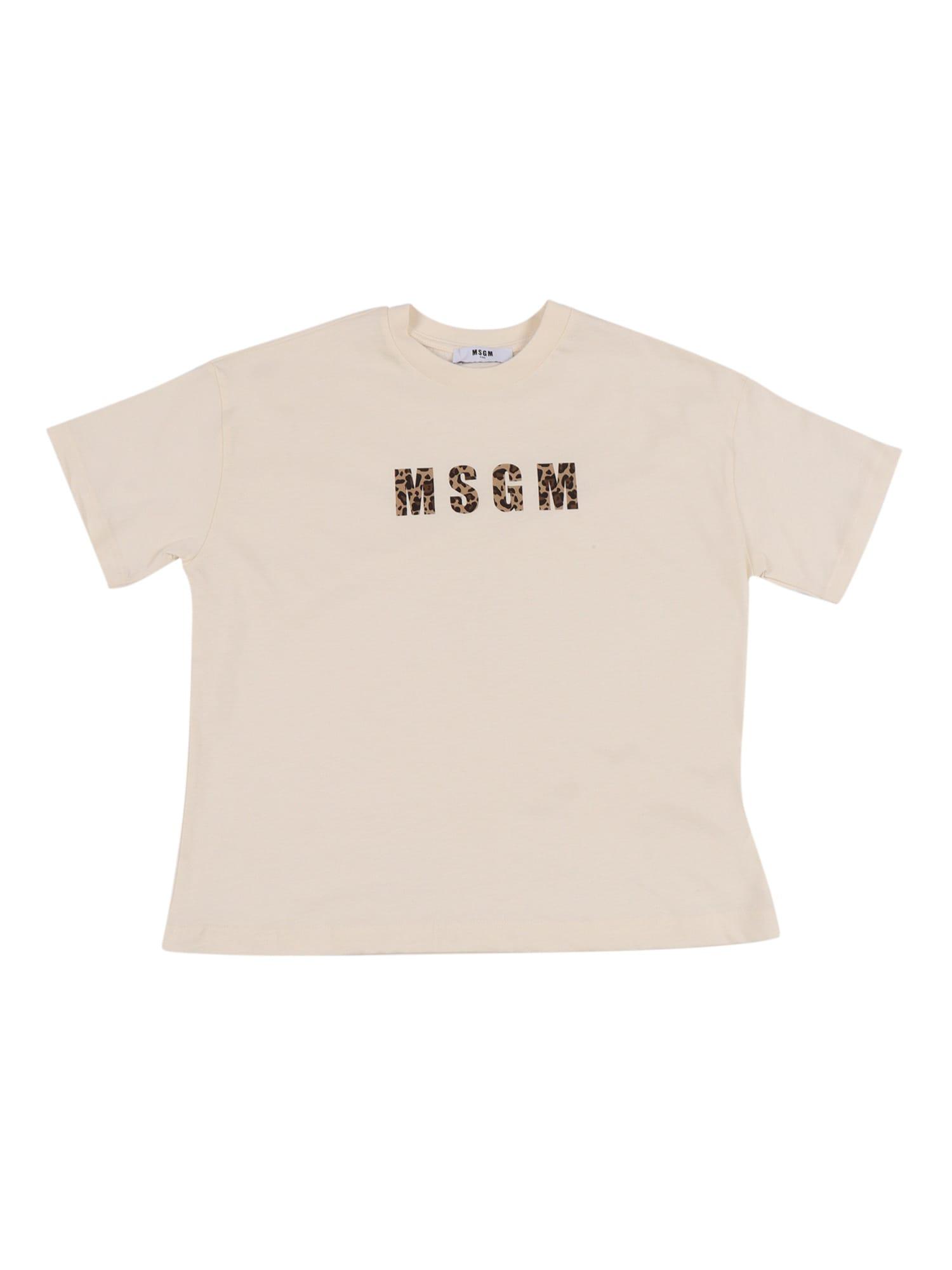 msgm boxy jersey t-shirt girl