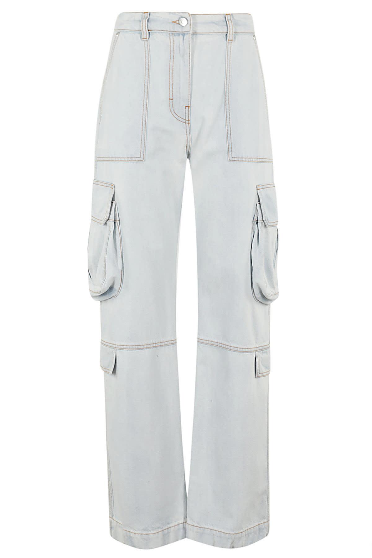 msgm cargo denim trousers