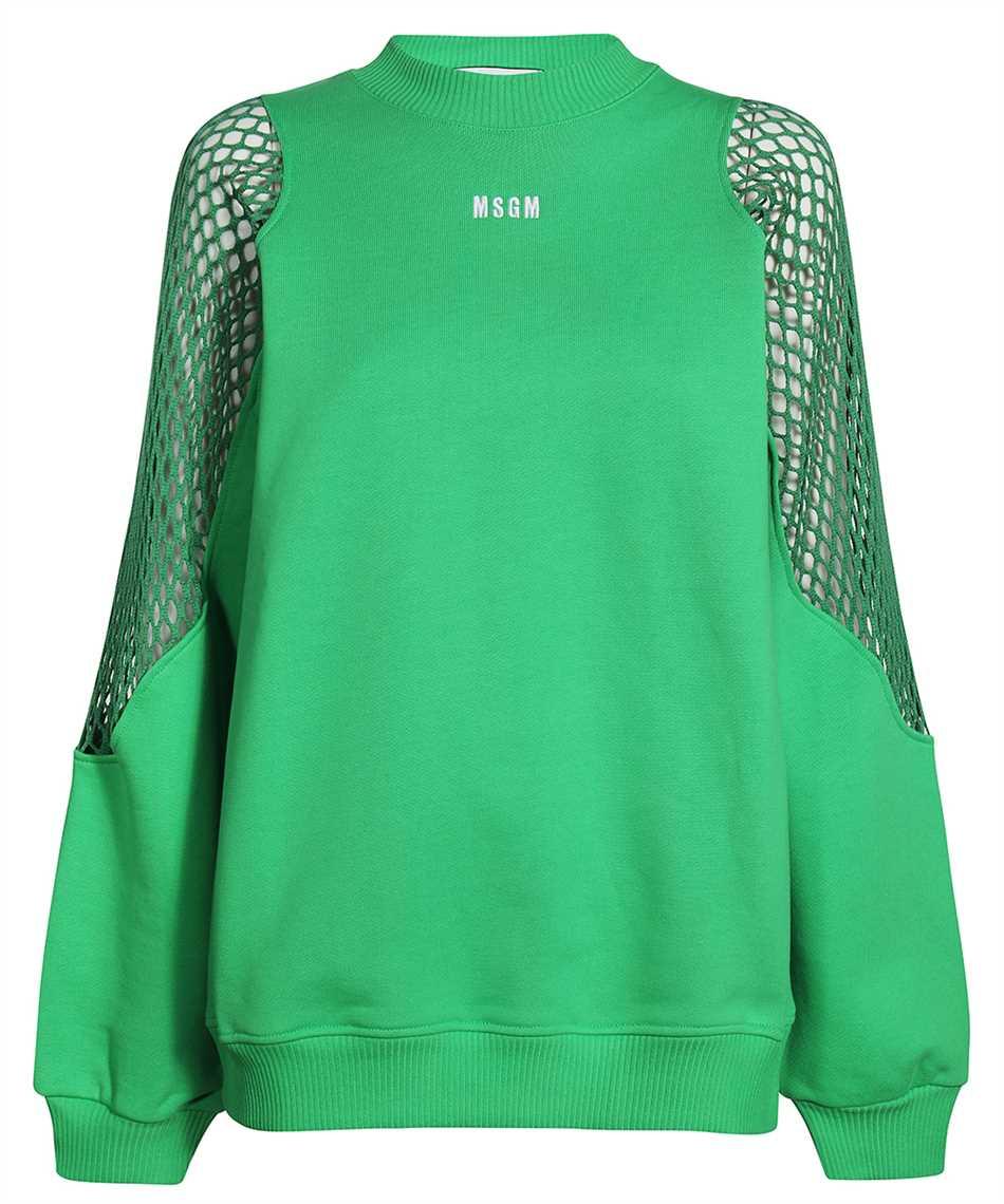 msgm cotton crew-neck sweatshirt