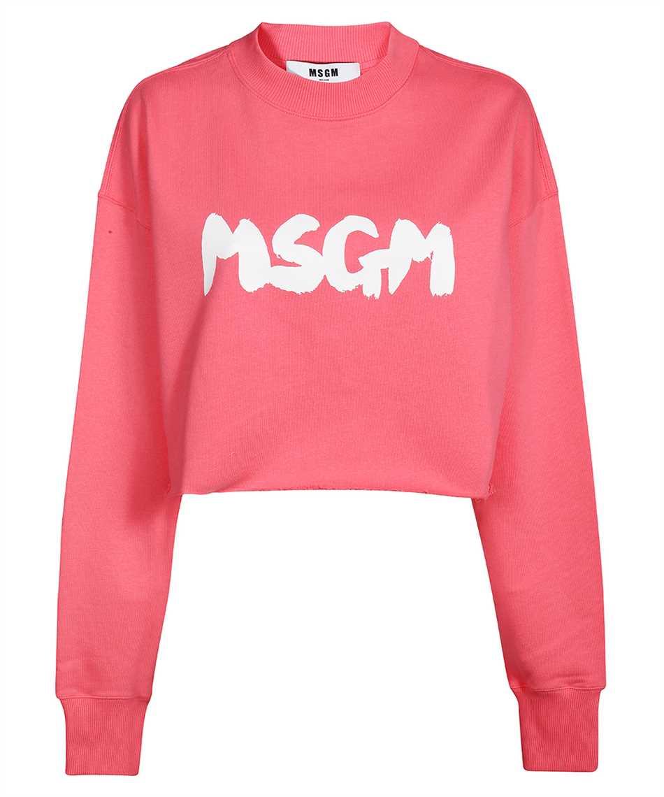 msgm cotton crew-neck sweatshirt