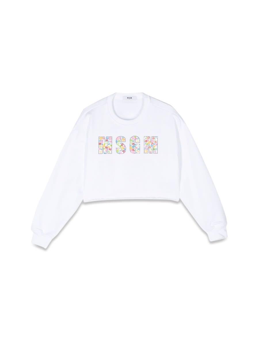 msgm cropped sweatshirt