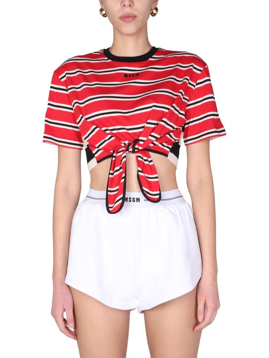 msgm cropped t-shirt