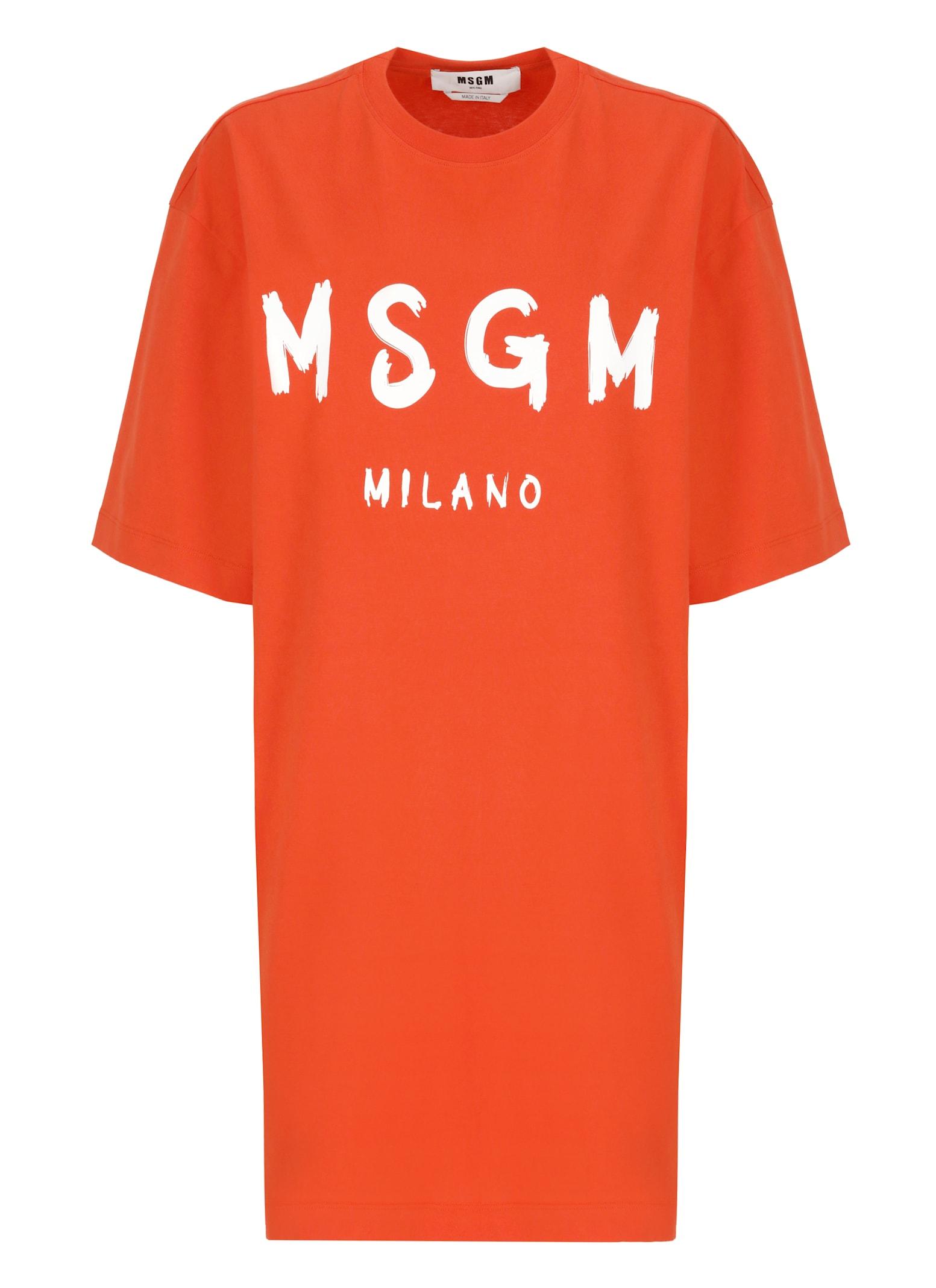 msgm dress with logo