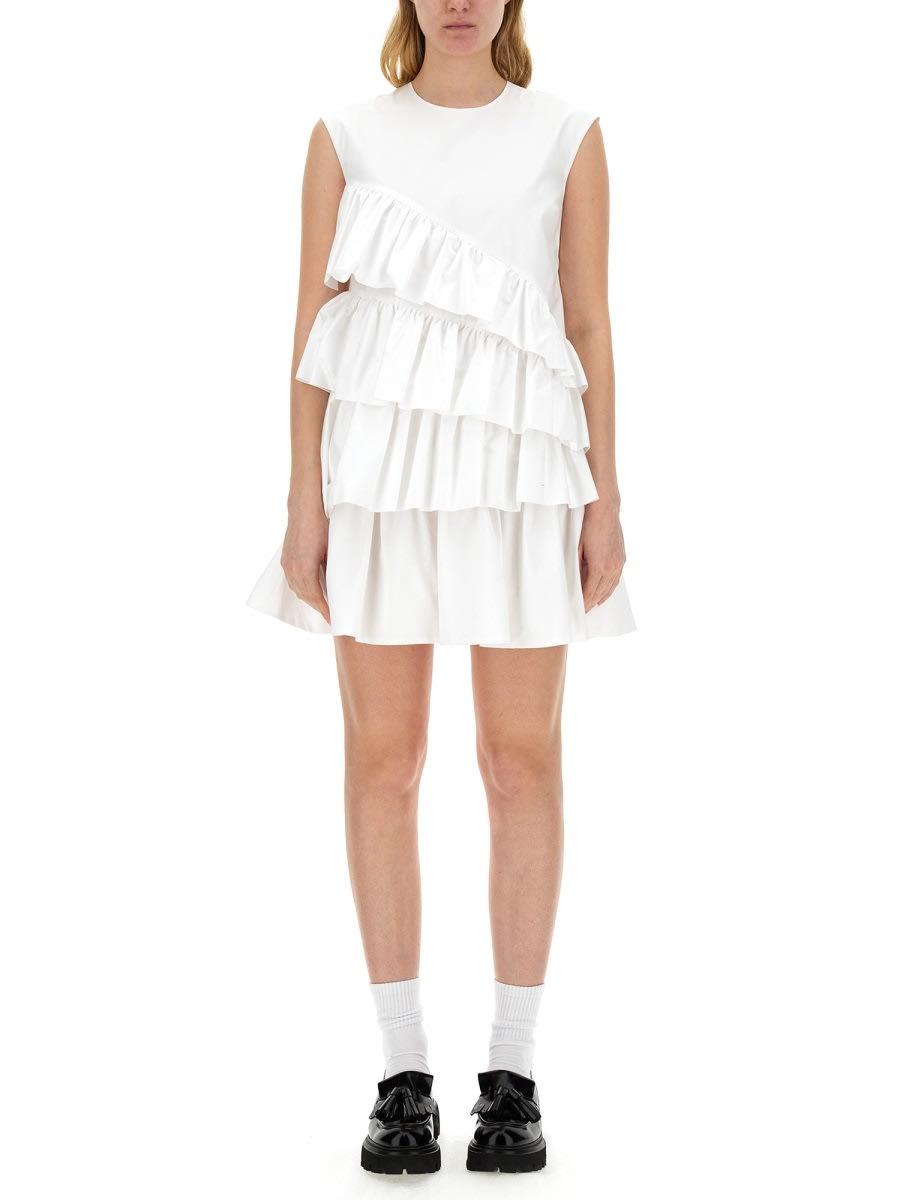 msgm dress with ruffles