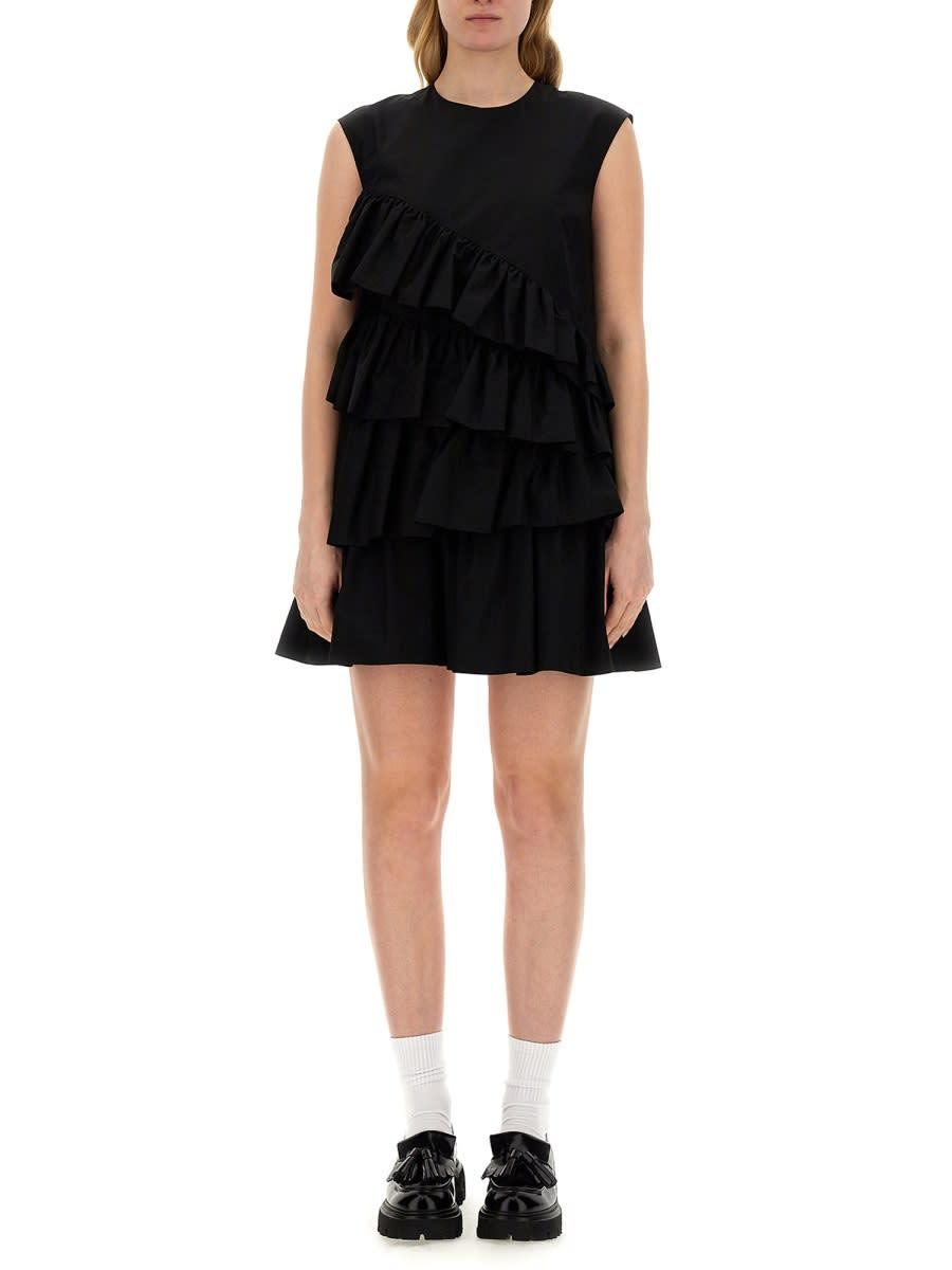msgm dress with ruffles