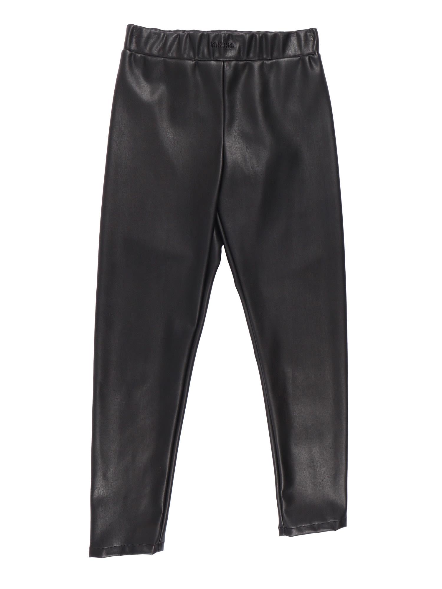 msgm eco leather leggings girl
