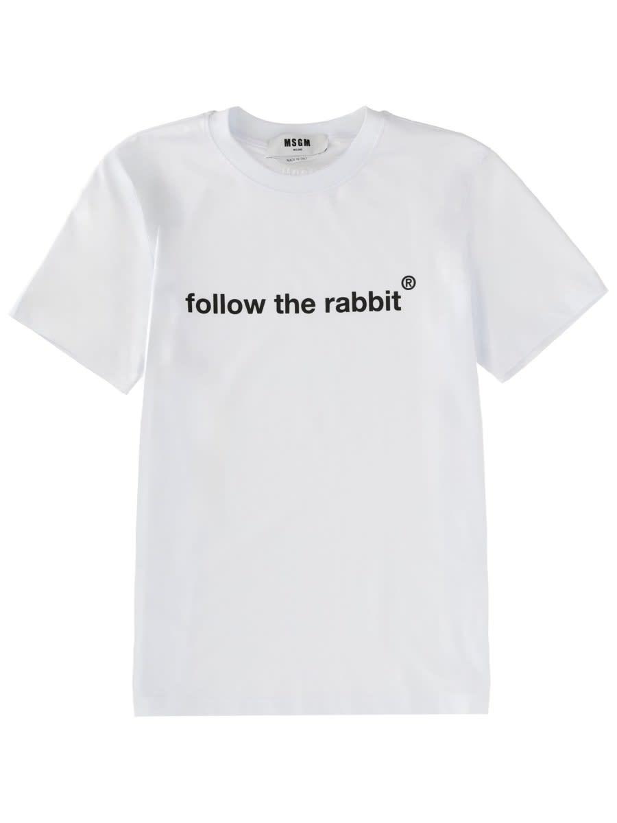 msgm follow the rabbit t-shirt