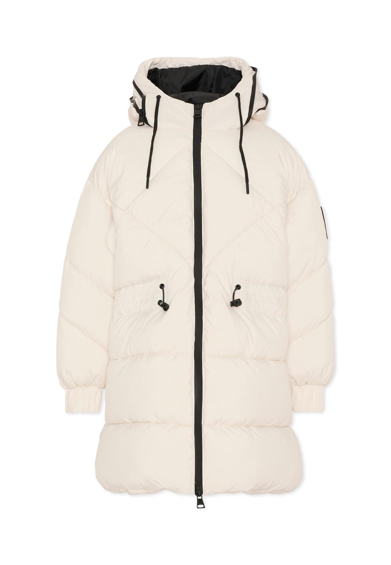 msgm ivory down jacket for kids with logo