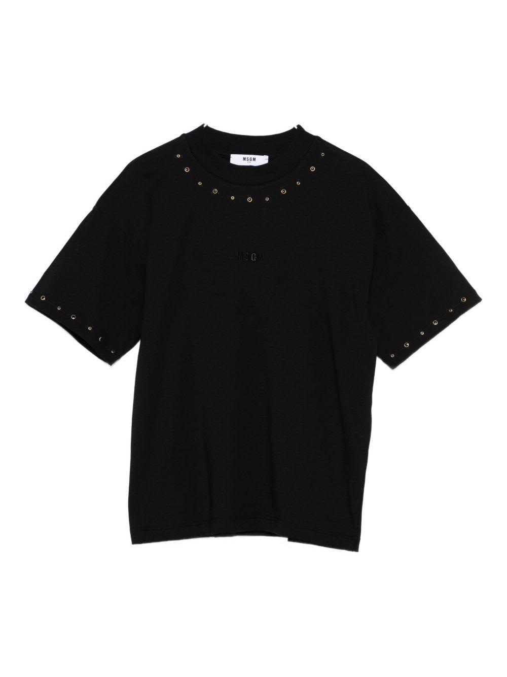 msgm kids studded t-shirt