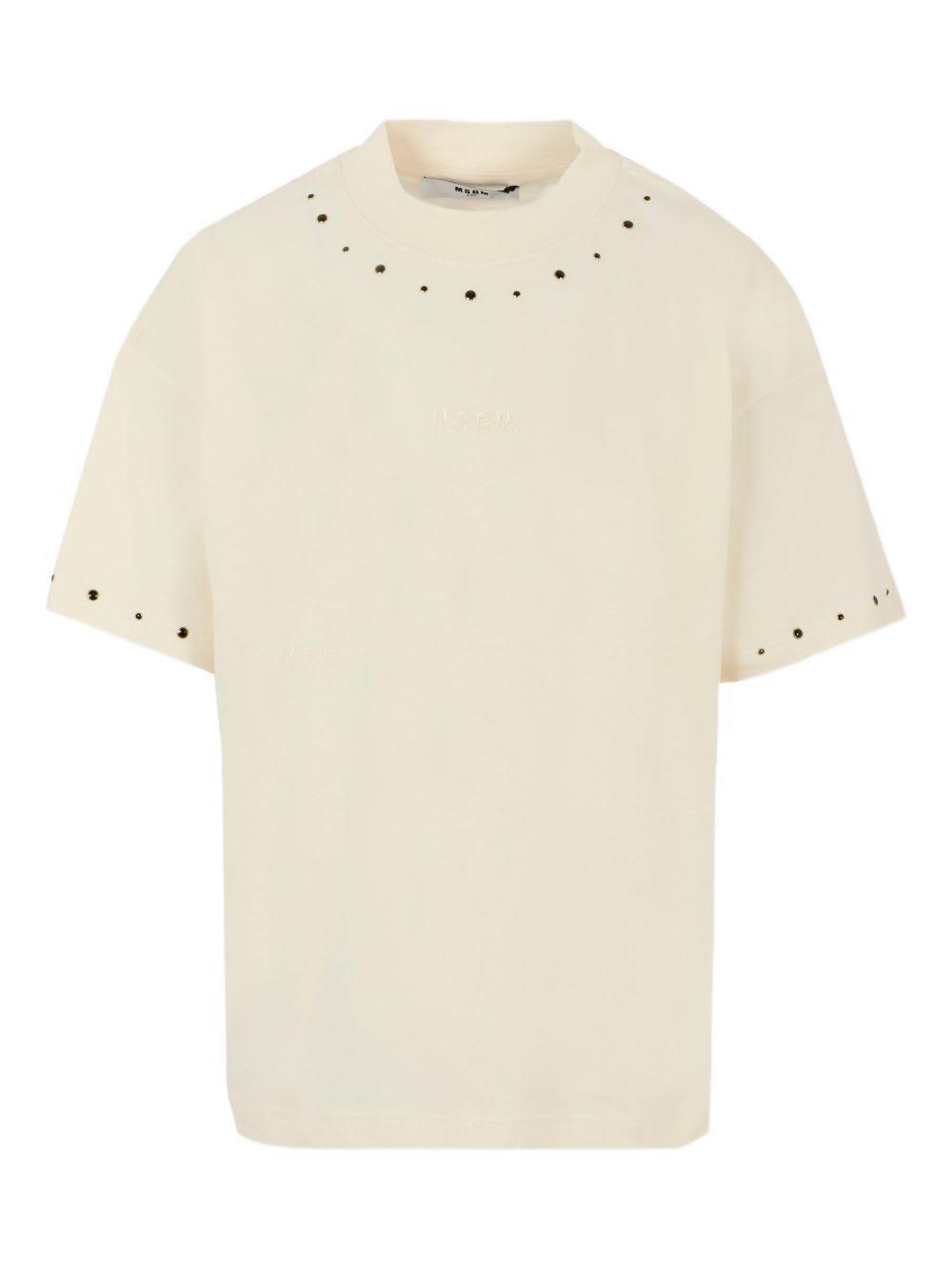 msgm kids studded t-shirt