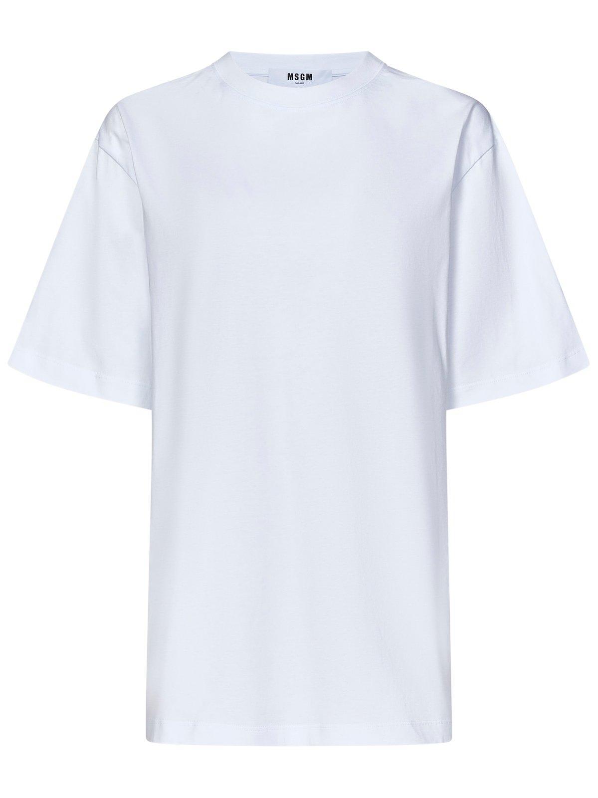 msgm oversized short sleeved t-shirt