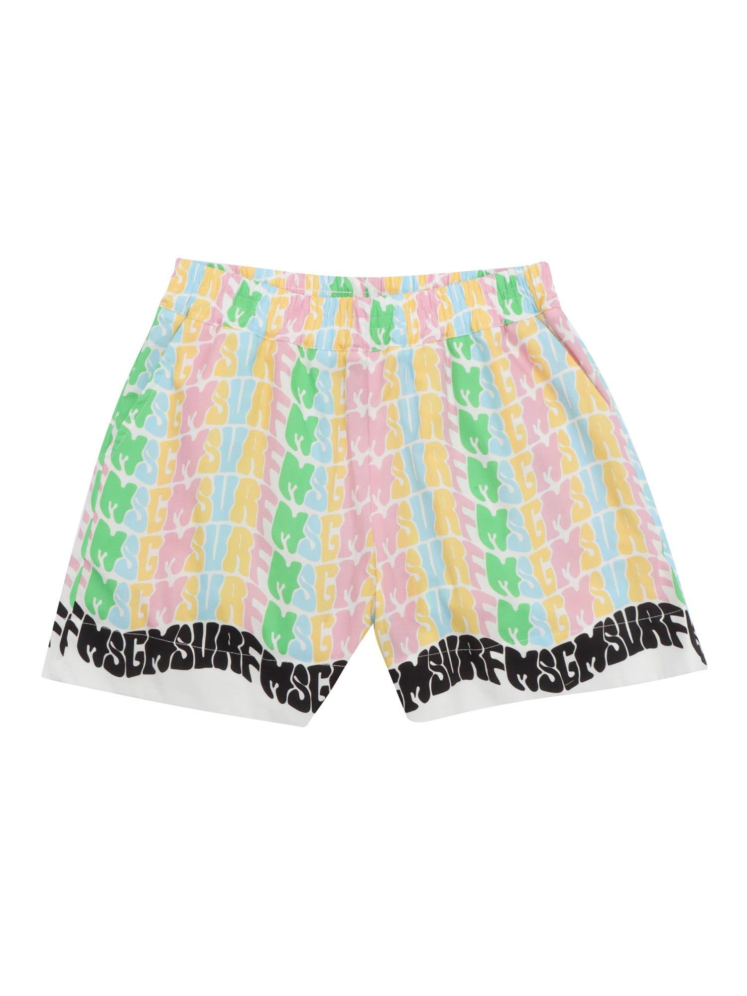 msgm poplin shorts girl