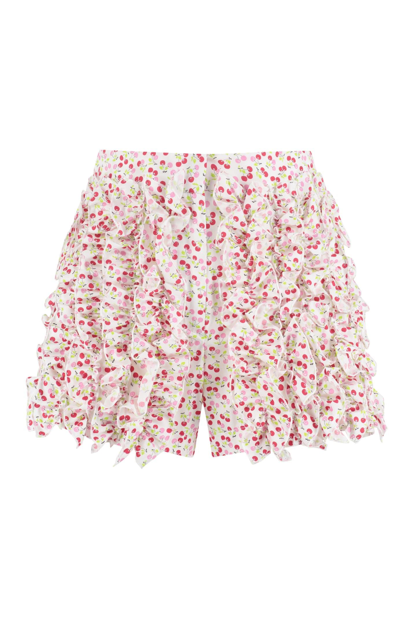 msgm printed cotton shorts