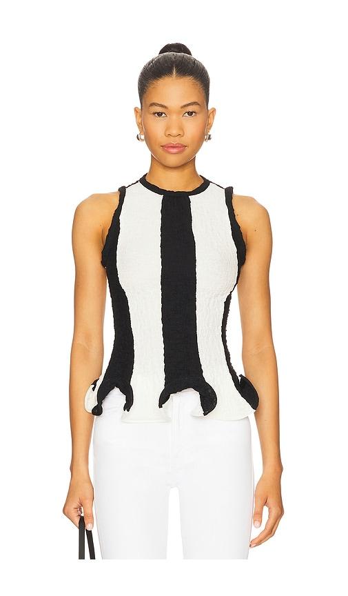 msgm sleeveless top in black.