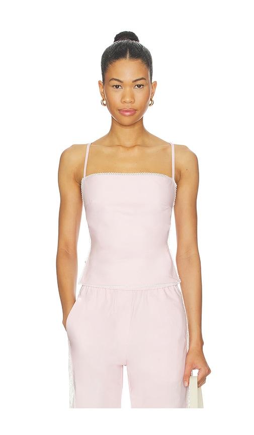 msgm sleeveless top in pink.