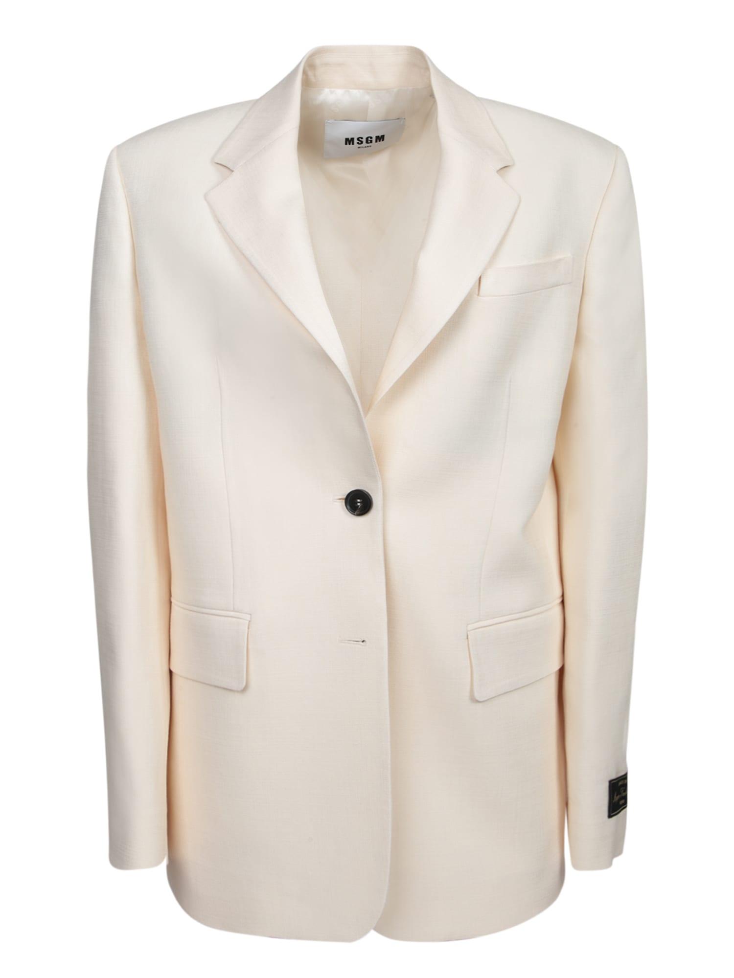 msgm two-button fitted blazer