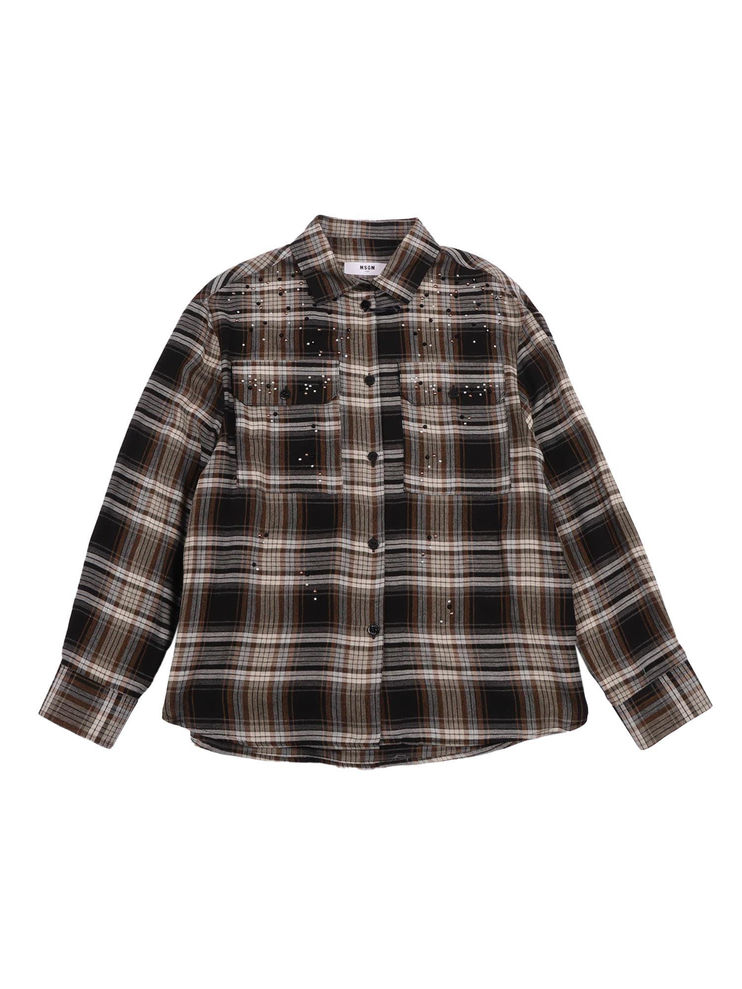 msgm viscose wool shirt girl