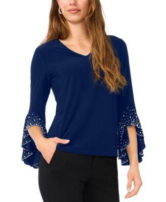 msk petite long sleeve dress