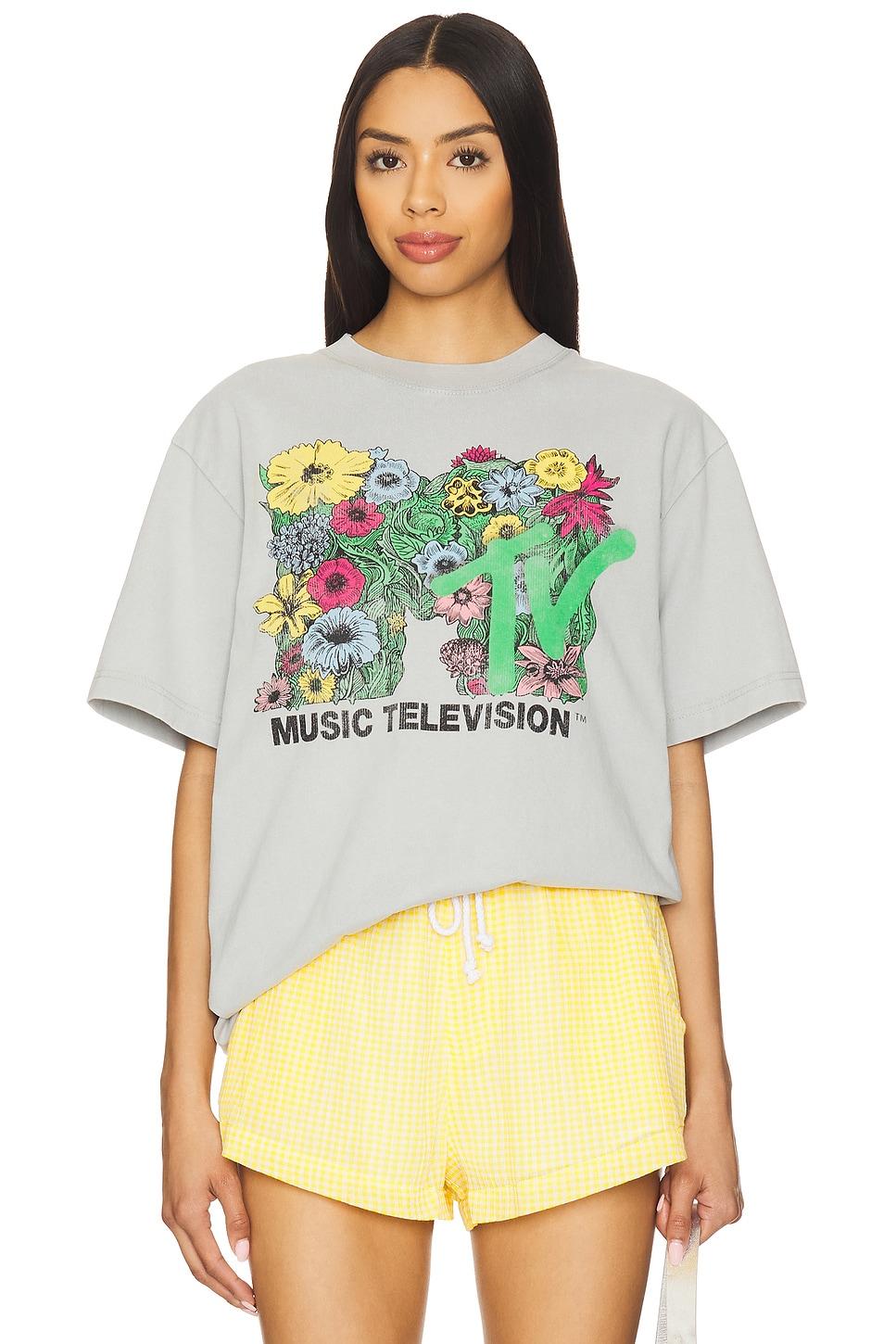 mtv floral boxy tee