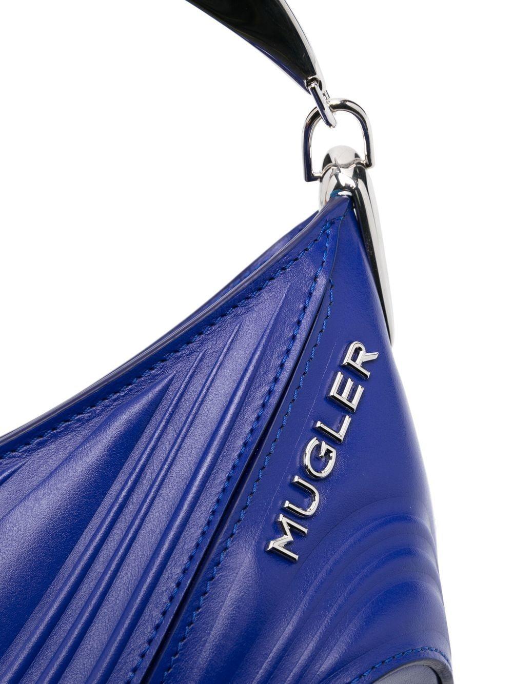 mugler bags blue outer: calf leather - women