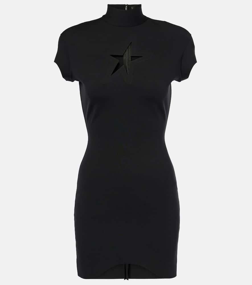 mugler black star cutout minidress