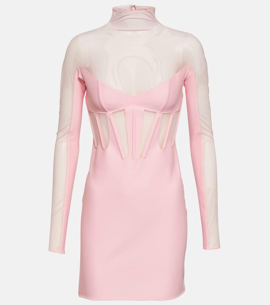 mugler corset minidress