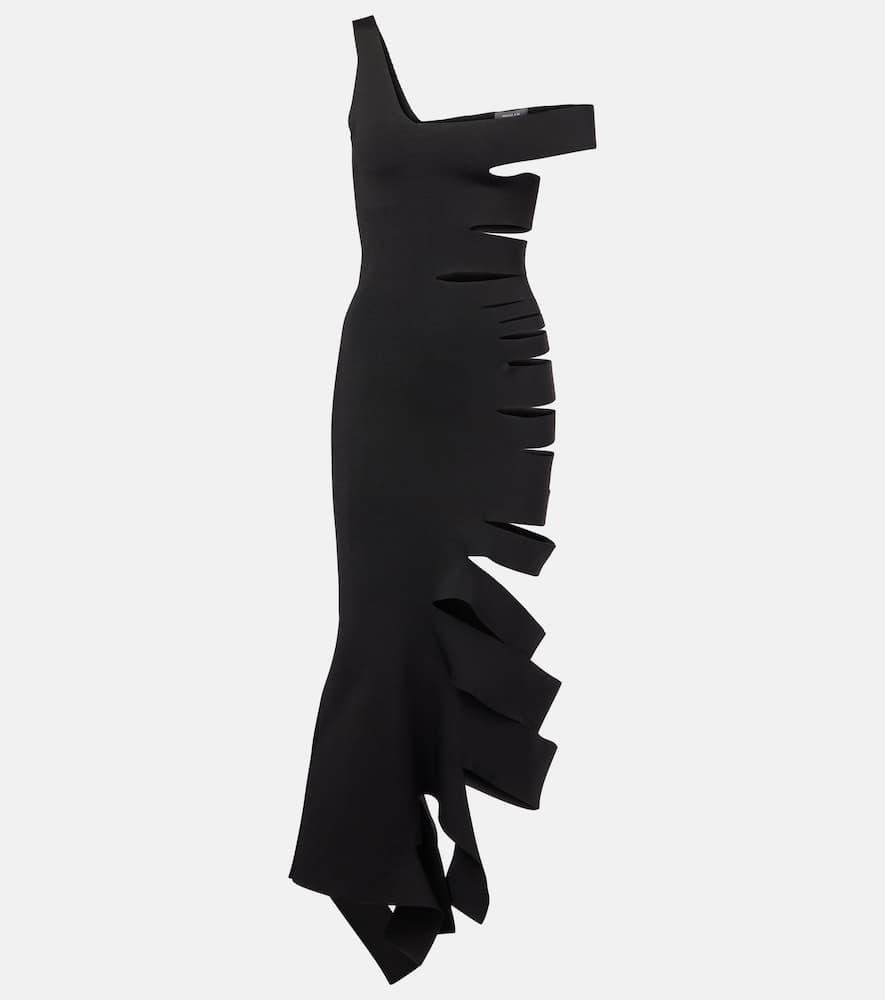 mugler cutout midi dress