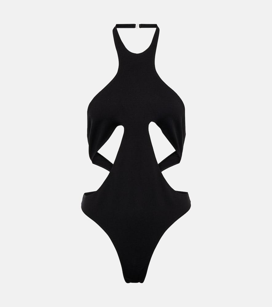 mugler cutout swimsuit