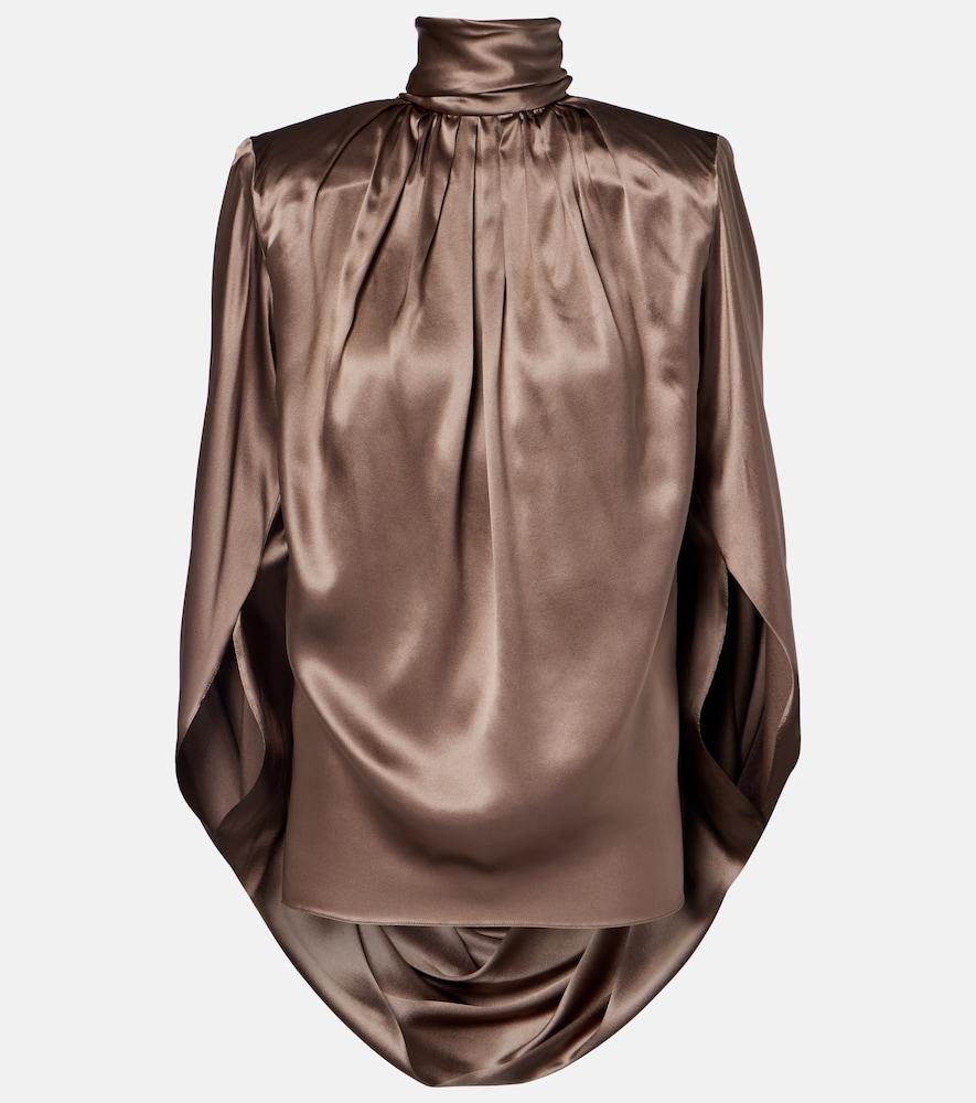 mugler draped silk