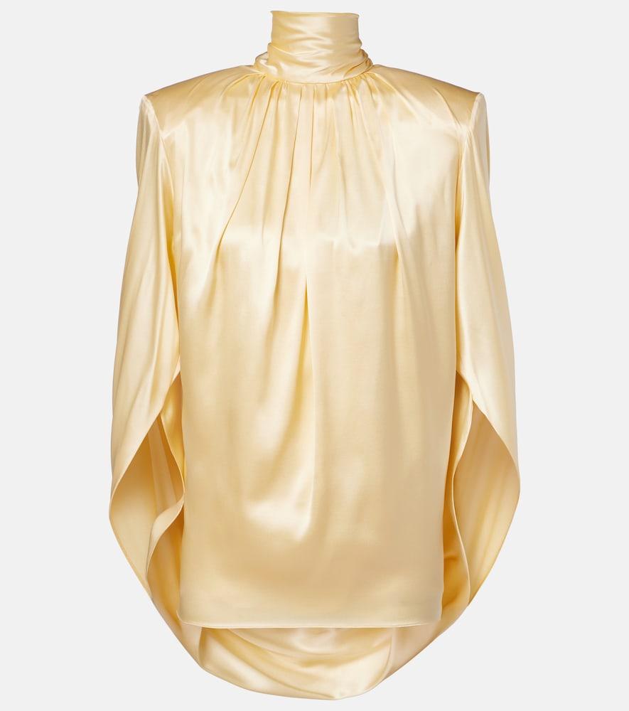 mugler draped silk