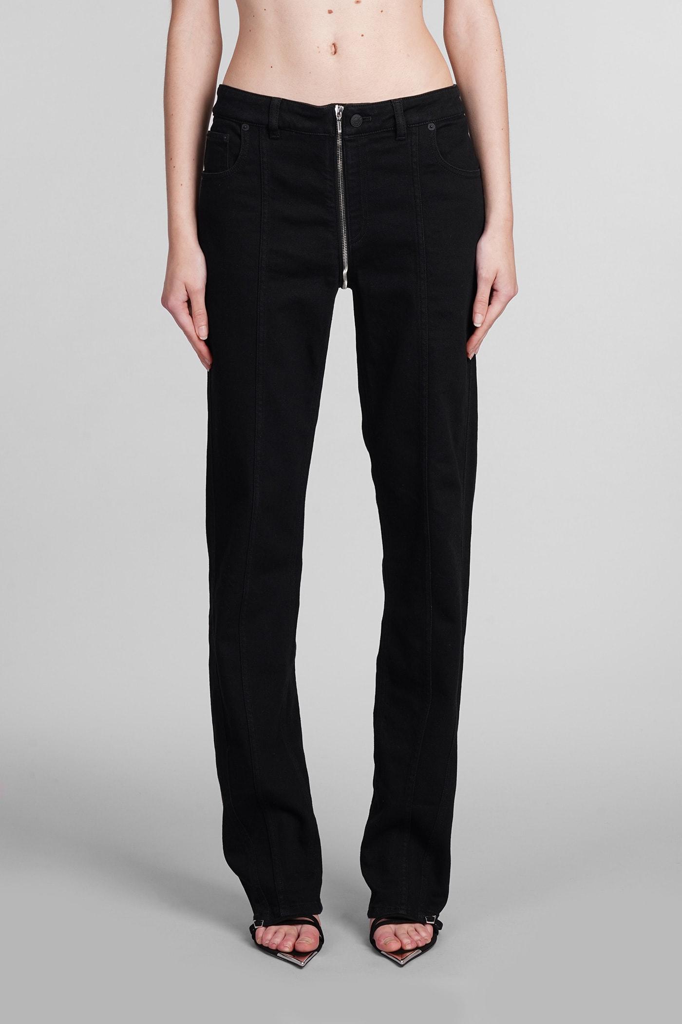 mugler jeans in black denim