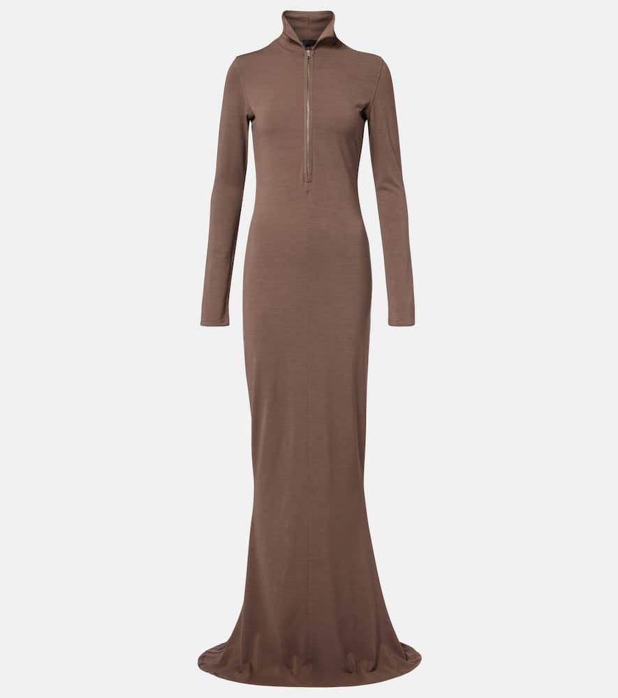 mugler jersey gown