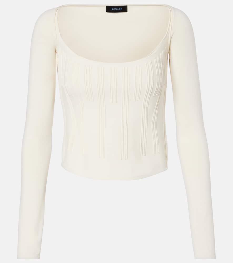 mugler knitted top
