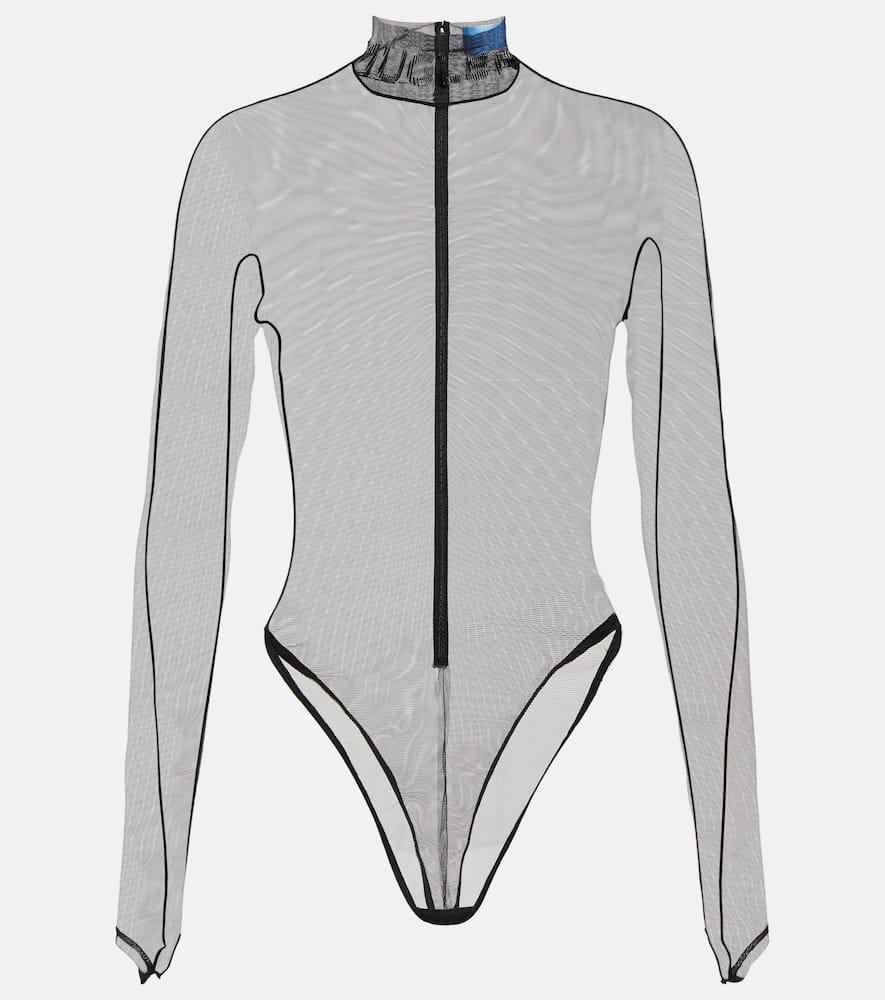 mugler mesh bodysuit