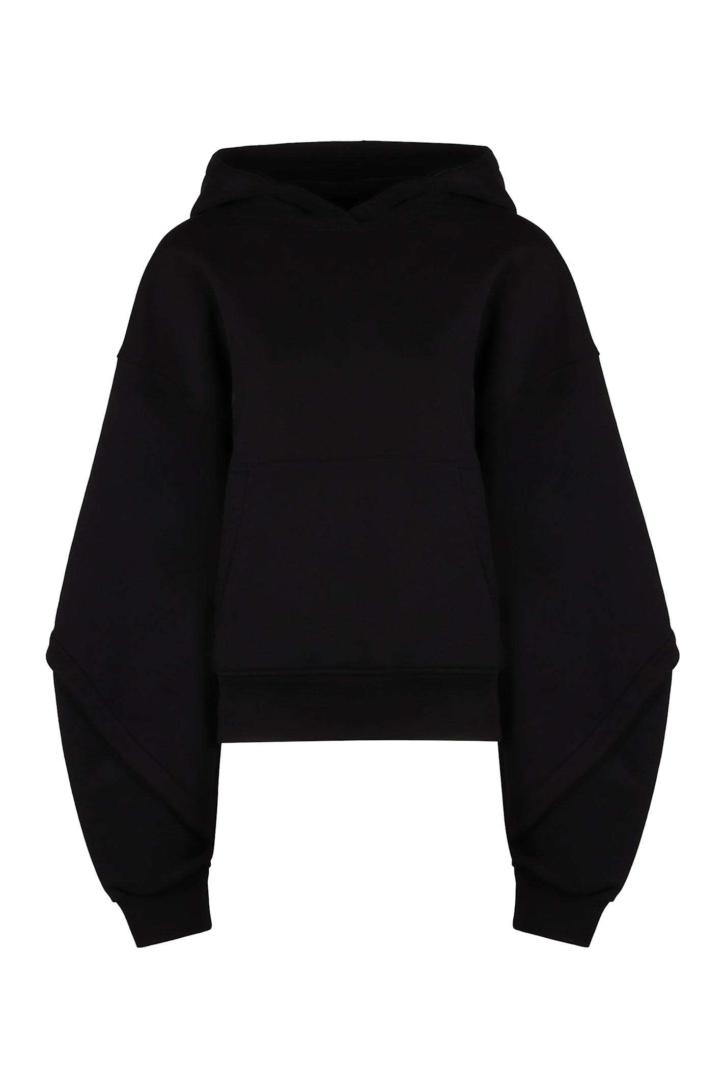 mugler oversize cotton hoodie