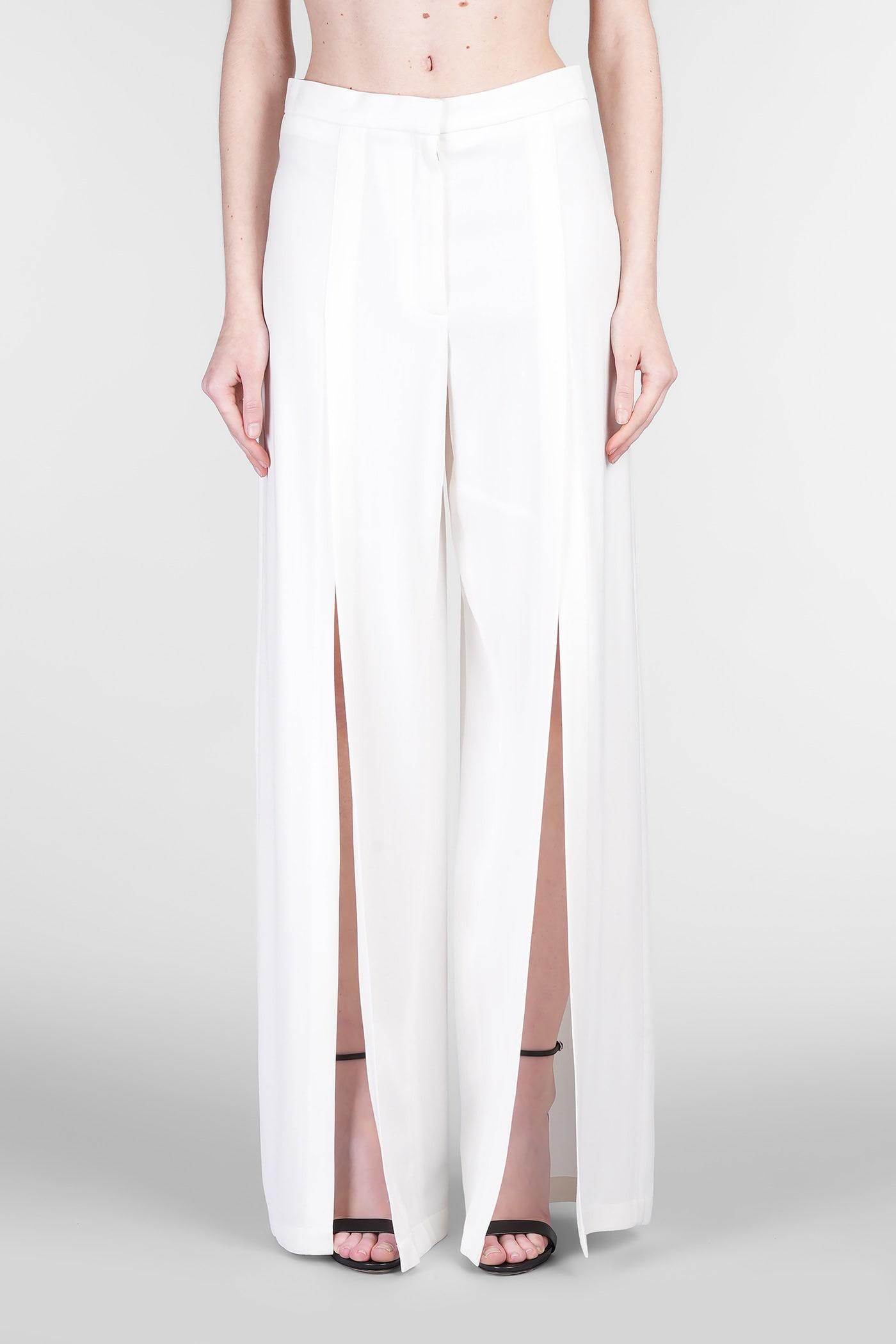 mugler pants in white viscose