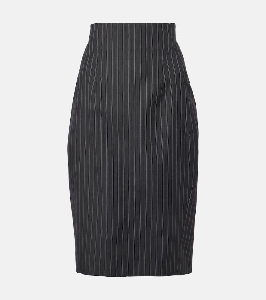mugler pinstripe wool