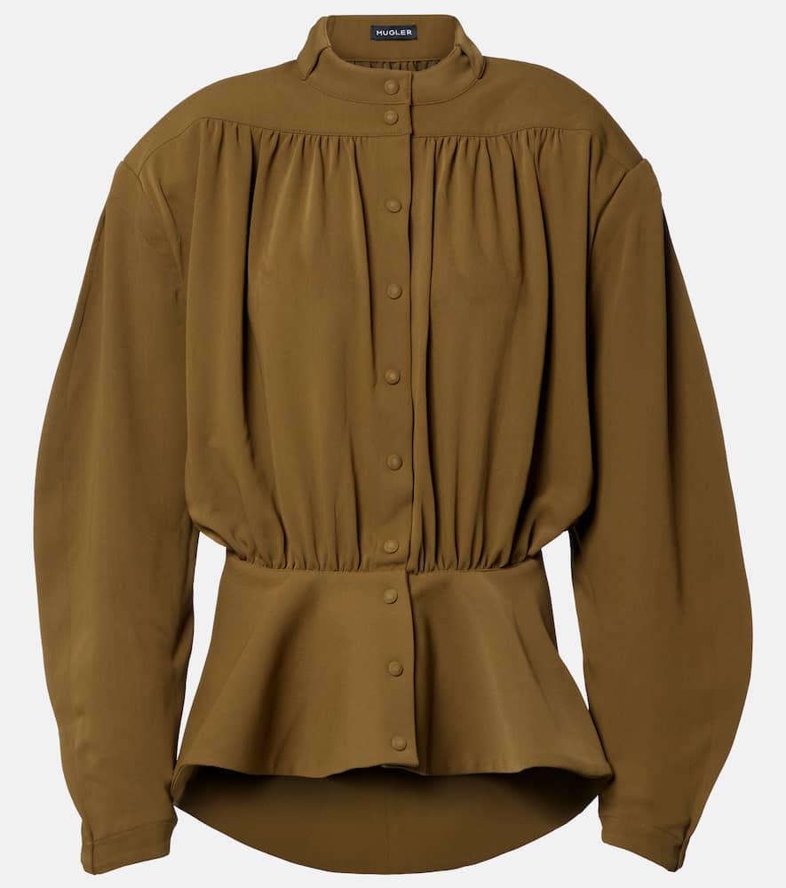 mugler re/edit hiver russe crêpe twill blouse