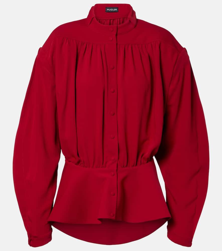 mugler re/edit hiver russe crêpe twill blouse