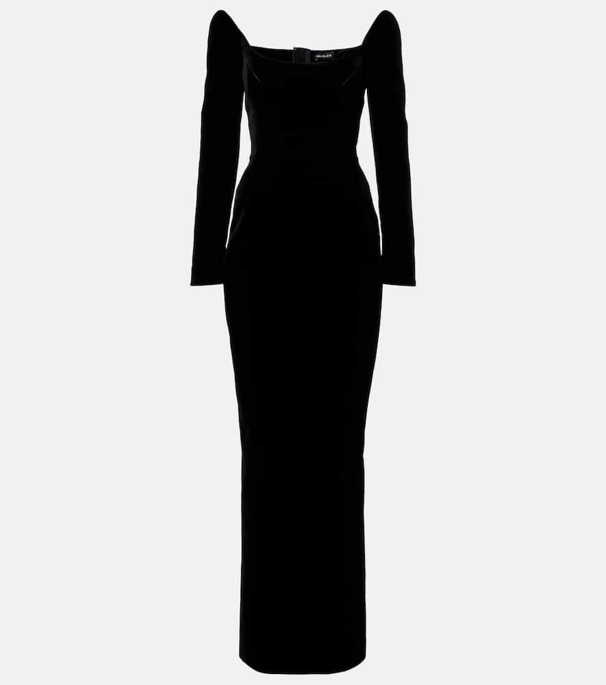 mugler re/edit les méduses velvet corset gown