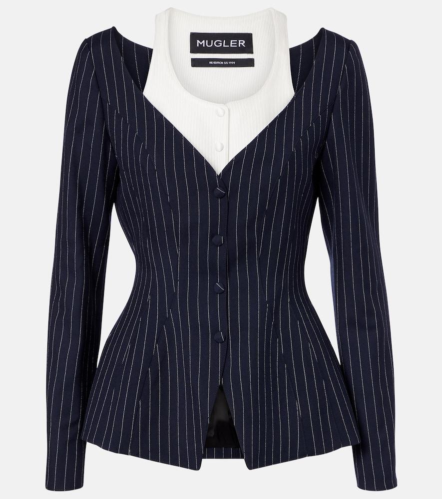 mugler re/edit les salades wool jacket
