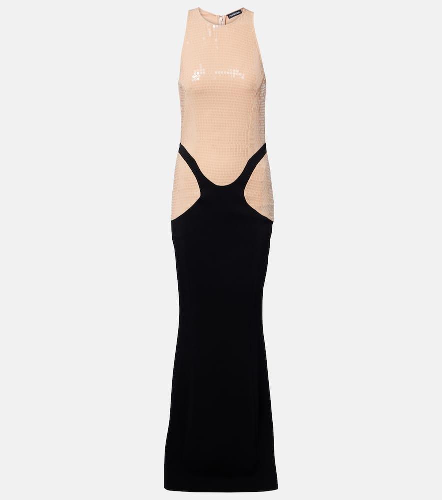 mugler re/edit sequined crêpe gown