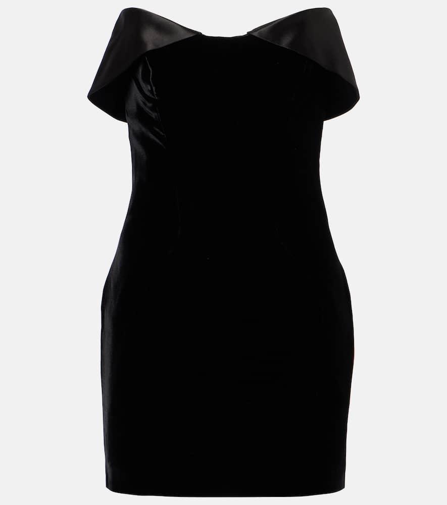 mugler velvet minidress