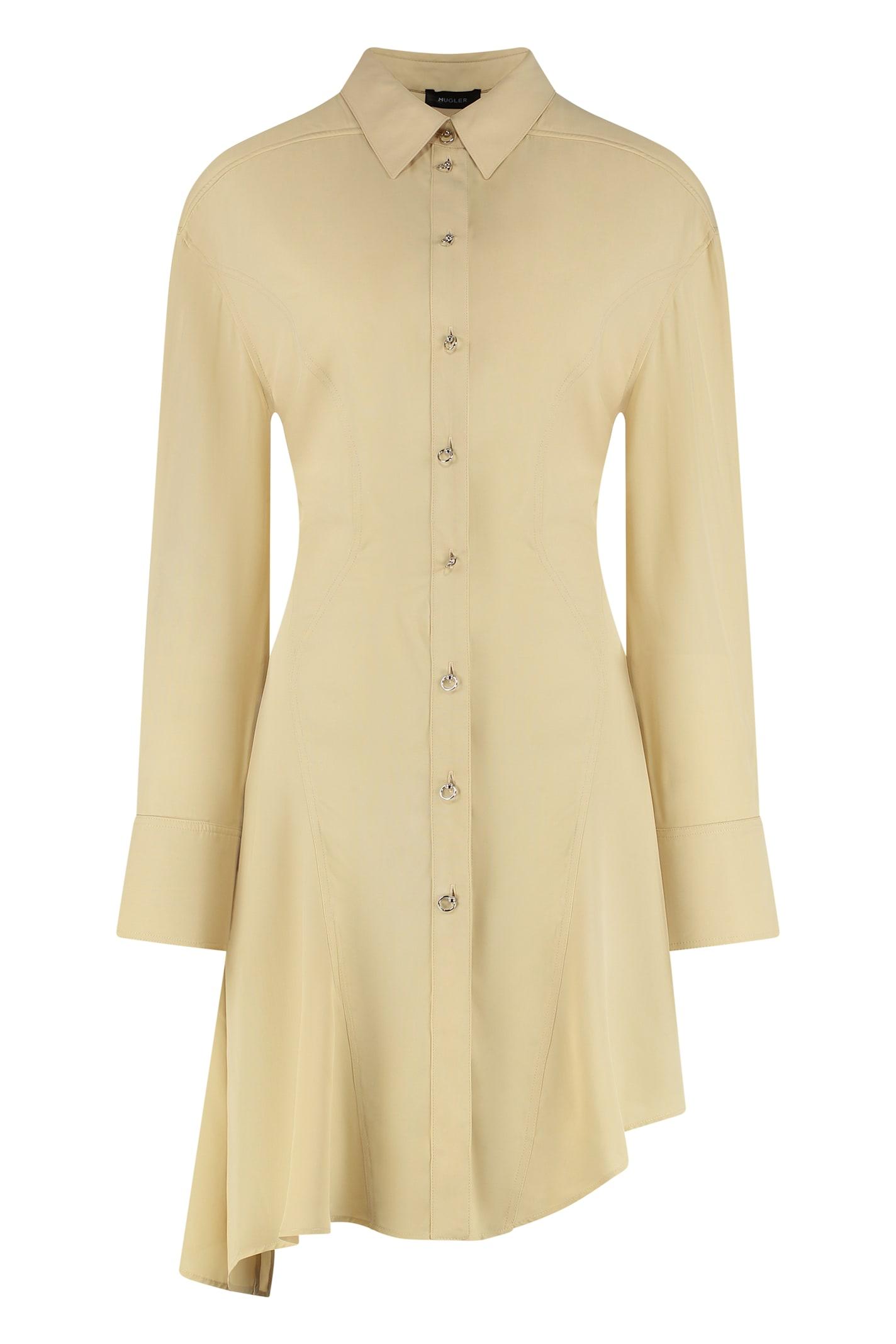 mugler viscose dress